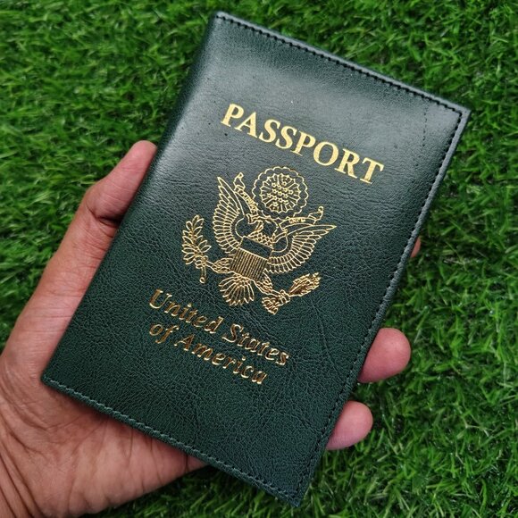 Leather Passport Cover, Leather Passport Holder for Travel - Picture 1 of 7